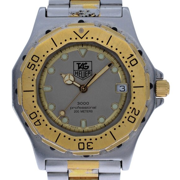 Vintage Tag Heuer Men's 38mm Two Tone 3000 Series Divers Watch Ref: 934.206!